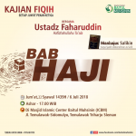 KAJIAN FIQIH ICBM – Bab Haji – Ustadz Faharuddin Hafizhahullahu Ta’ala